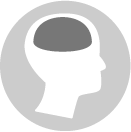 illustration of human head with brain highlighted